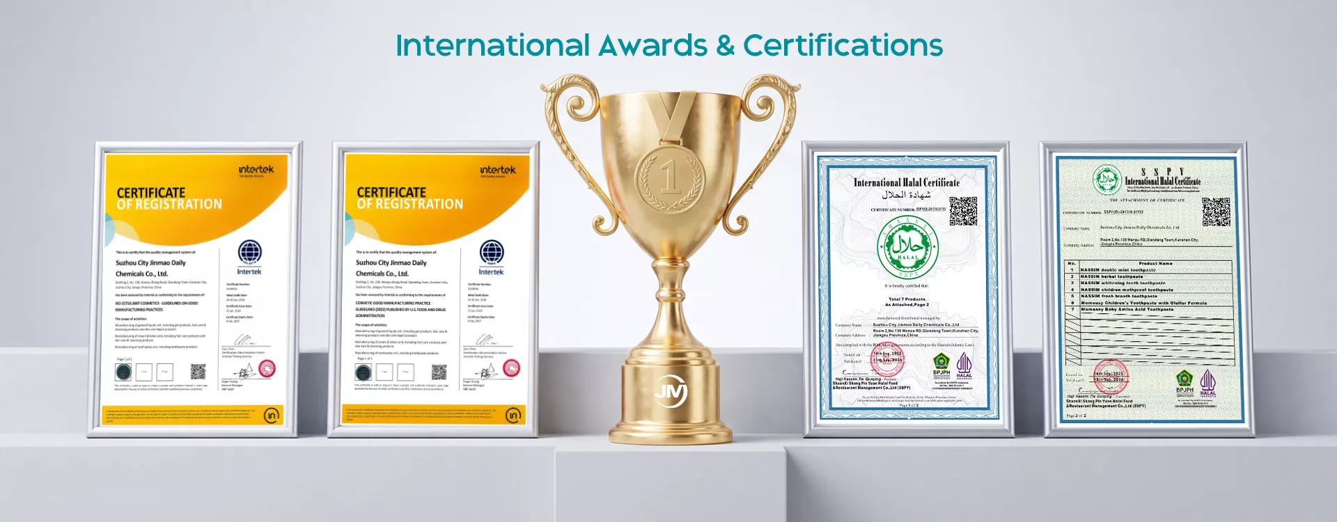 Internationale prijzen en certificeringen